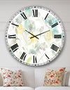 Aqua Rose Natural Element - Farmhouse Large Wall CLock
