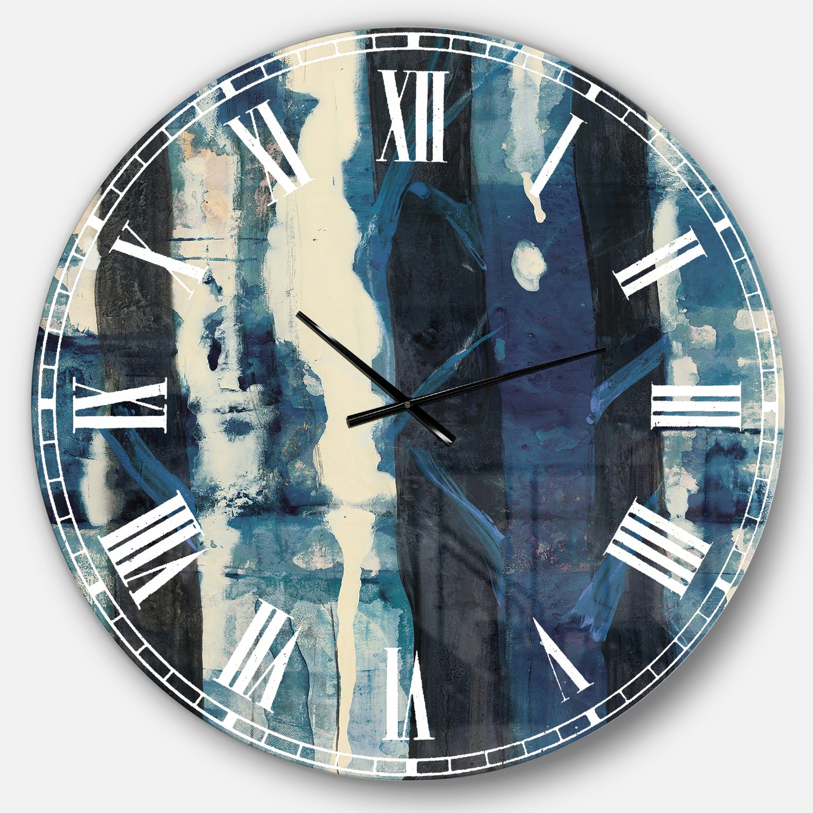 Deep Woods II Indigo - Country Charm Large Wall CLock