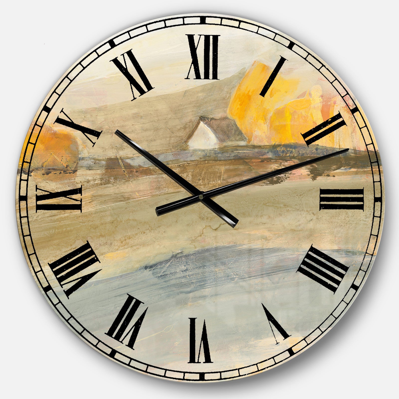 Coming on Farmhouse Landscape - Traditional Large Wall CLock
