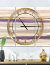 Shape of Glam Purple I - Glam 3 Panels Oversized Wall CLock