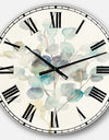 Eucalyptus leaves I - Farmhouse Large Wall CLock