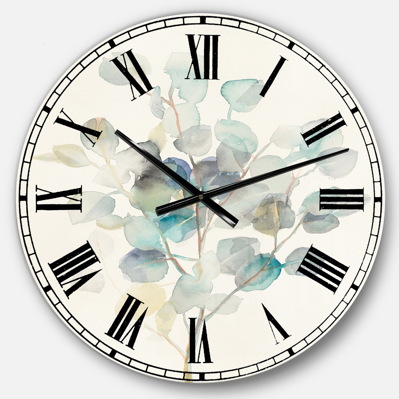 Eucalyptus leaves I - Farmhouse Large Wall CLock