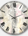 Watercolor Snowflakes II - Modern Farmhouse Large Wall CLock