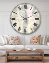 Watercolor Snowflakes II - Modern Farmhouse Large Wall CLock