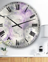 Porch & Den Watercolor Minimal Purple Tones III - Modern Farmhouse Oversized Metal Clock