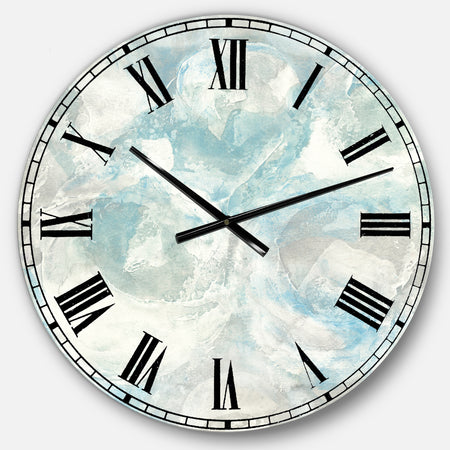 Pale Blue Shade III - Modern Farmhouse Large Wall CLock