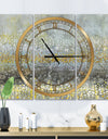 Glam Rain Abstract III - Glam 3 Panels Large Wall CLock