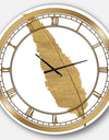 Glam pure Gold Feather I - Glam Large Wall CLock