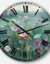 Flower field - Floral Farmhouse Wall CLock