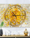 Glam Yellow Explosion Blocks - Glam 3 Panels Oversized Wall CLock