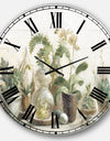 Greenhouse Orchids  - Floral Cottage Large Wall CLock