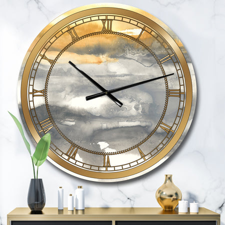 Gold Glamour Direction II - Glam Large Wall CLock