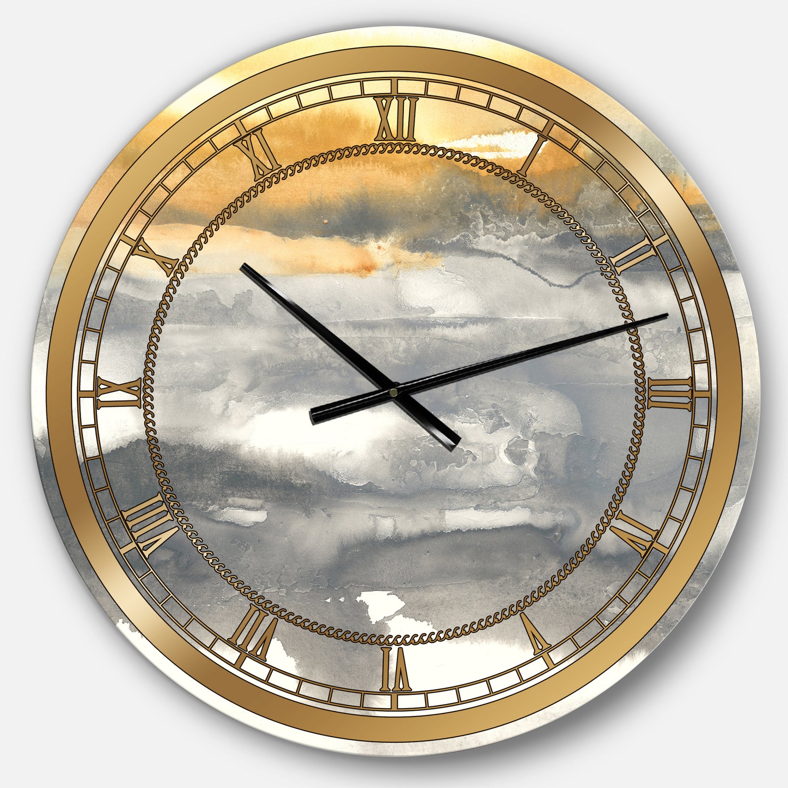 Gold Glamour Direction II - Glam Large Wall CLock