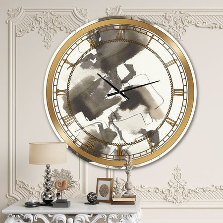 Geometric Glam Square I - Glam Large Wall CLock