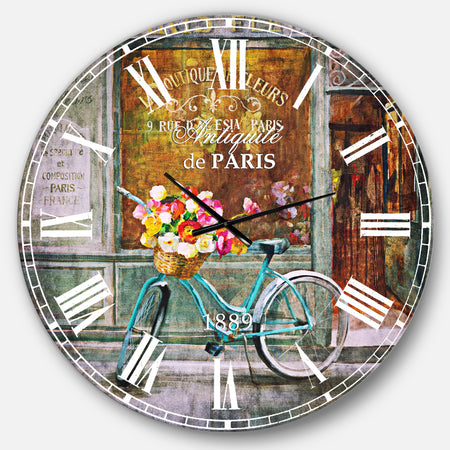 Paris French Flowershop  - Traditional Wall CLock
