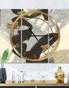 Glam Collage II - Glam 3 Panels Oversized Wall CLock