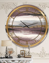 Purple Glam Storm I - Glam Large Wall CLock