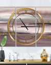 Purple Glam Storm IV - Glam 3 Panels Large Wall CLock