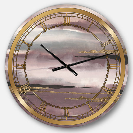 Purple Glam Storm IV - Glam Wall CLock