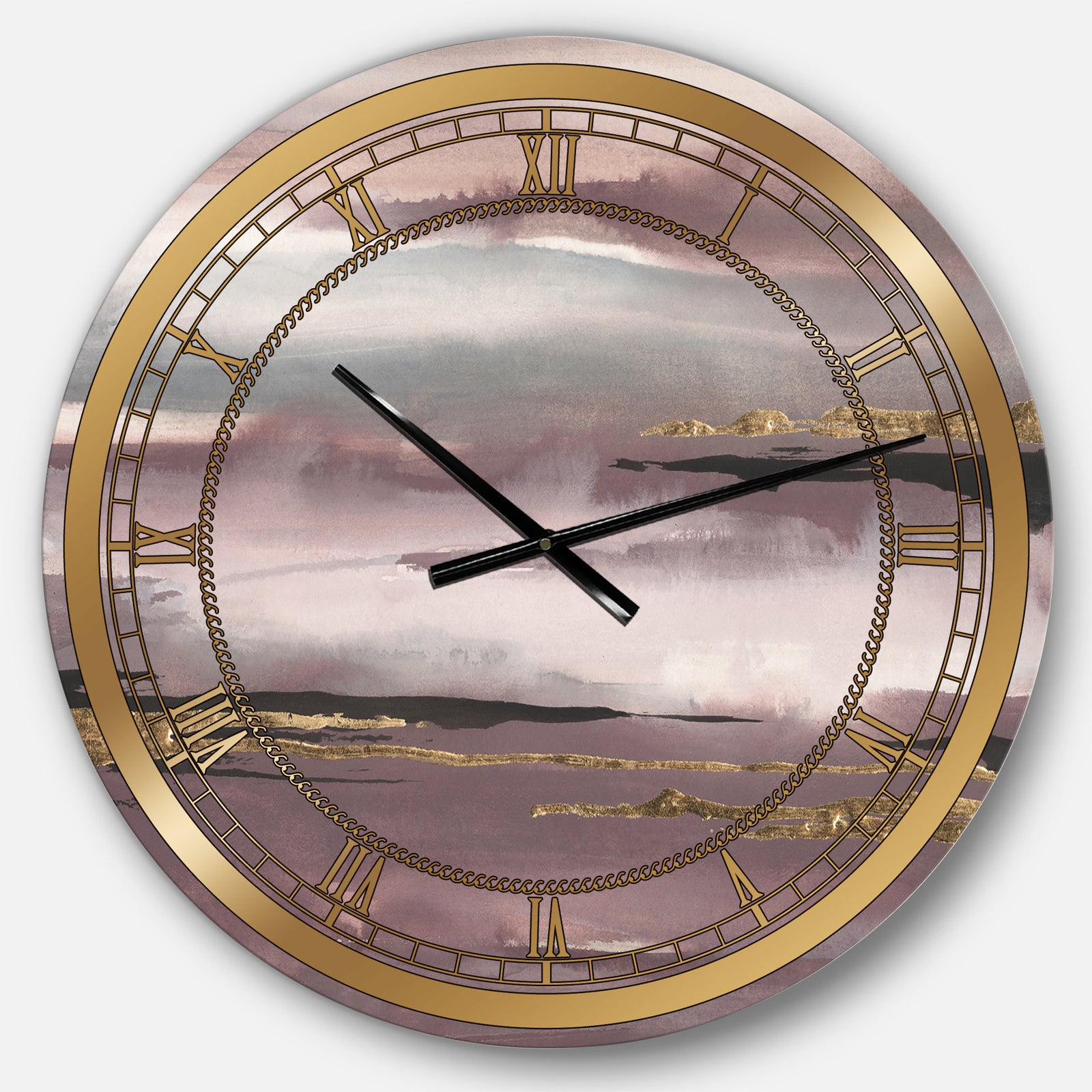 Purple Glam Storm IV - Glam Wall CLock