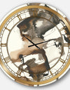 Gold Glam Squares II - Glam Large Wall CLock