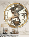 Gold Glam Squares II - Glam Large Wall CLock