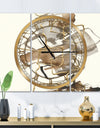 Gold Glam Squares III - Glam 3 Panels Oversized Wall CLock