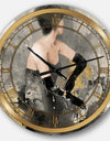 Gold Fashion Dance - Glam Oversized Wall CLock