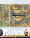 Glam Metallic Form I - Glam 3 Panels Large Wall CLock