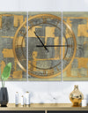 Glam Metallic Form II - Glam 3 Panels Oversized Wall CLock