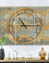 Glam Metallic Form III - Glam 3 Panels Oversized Wall CLock