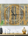 Glam Metallic Form IV - Glam 3 Panels Oversized Wall CLock