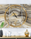 Glam Gold Canion - Glam 3 Panels Oversized Wall CLock