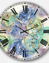 Pastel Foral Composition II - Cabin & Lodge Large Wall CLock