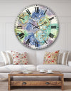 Pastel Foral Composition II - Cabin & Lodge Large Wall CLock