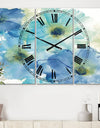 Seashell Cosmos II - Cottage 3 Panels Oversized Wall CLock