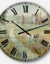 Tranquil Country Field - Farmhouse Large Wall CLock