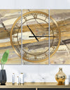 Fire and Ice Minerals V - Glam 3 Panels Large Wall CLock