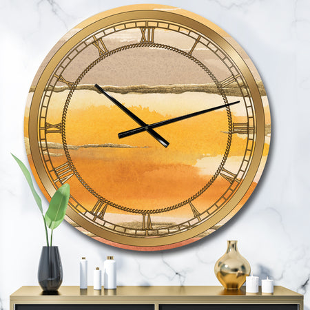 Gilded Amber II - Glam Large Wall CLock