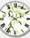 Simplist Bamboo Leaves I - Lake House Large Wall CLock