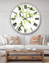 Simplist Bamboo Leaves I - Lake House Large Wall CLock