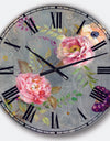 Peonies and Paisley - Cabin & Lodge Large Wall CLock