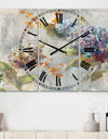 Autumn Hydrangea - Cottage 3 Panels Oversized Wall CLock