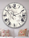 Bamboo Leaves II - Farmhouse Large Wall CLock