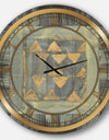 Gold Geometric Tapestry  - Modern & Glam Oversized Wall CLock