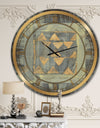 Gold Geometric Tapestry  - Modern & Glam Oversized Wall CLock