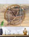 Feather Natural elements - Glam 3 Panels Oversized Wall CLock