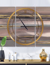 Glamorous Morning Fog I - Glam 3 Panels Large Wall CLock