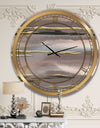 Glamorous Morning Fog I - Modern Glam Oversized Wall CLock