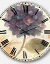 Abundant Hydrangea Flower I - Floral Cottage Large Wall CLock